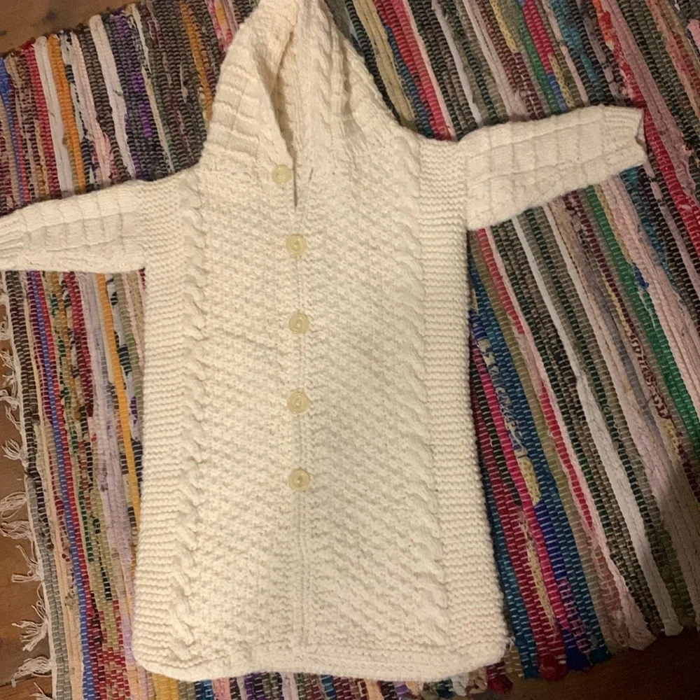 OOAK Baby Bunting Hand-crafted Sleep Sack Fisherman Knit style unique gift